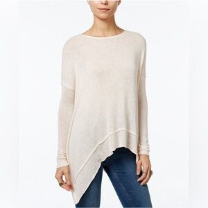 Free People Asymmetrical Cream Sweater